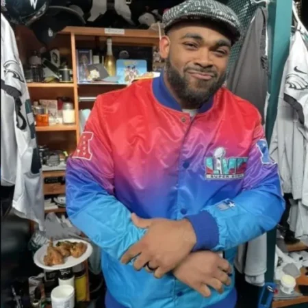 Super Bowl LVII Red And Blue Varsity Jacket