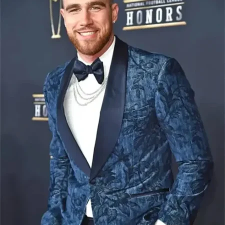Super Bowl Travis Kelce Pregame Blue Blazer