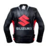 Suzuki Motul Motorcycle Leather Black Jacket Back
