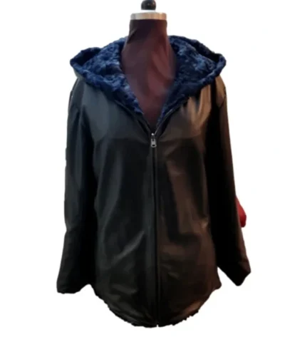 Swakara Lamb Reversible Jacket With Fur Hood.webp