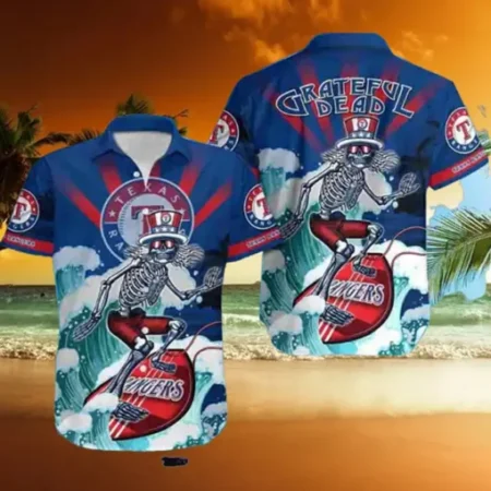 Texas Rangers Grateful Dead Hawaiian Shirt