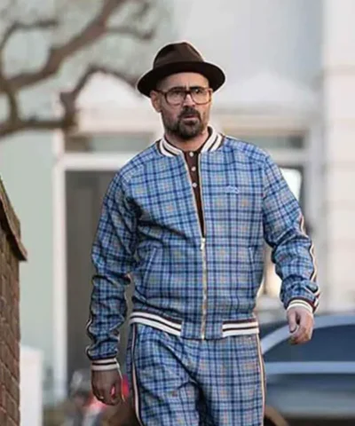 The Gentlemen Collin Farrel Blue Checked Tracksuit