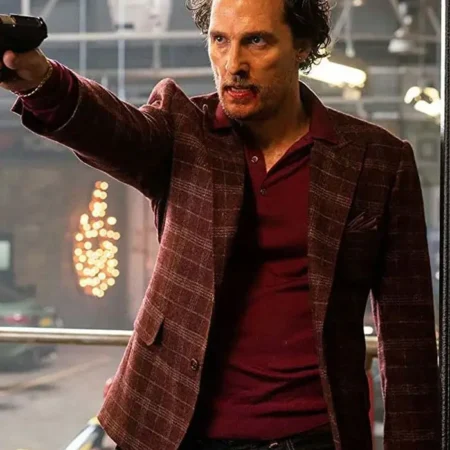 The Gentlemen Matthew McConaughey Brown Checkered Blazer