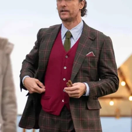 The Gentlemen Matthew McConaughey Three Piece Plaid Suit