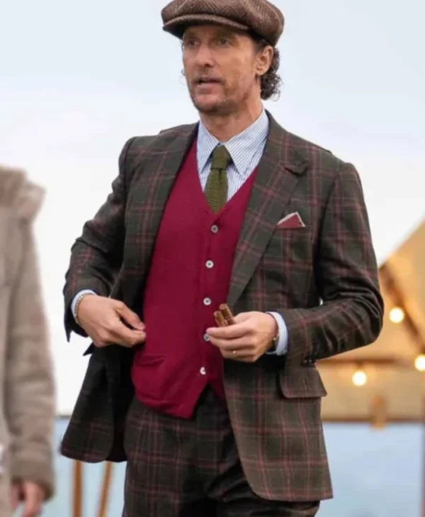The Gentlemen Matthew McConaughey Three Piece Plaid Suit