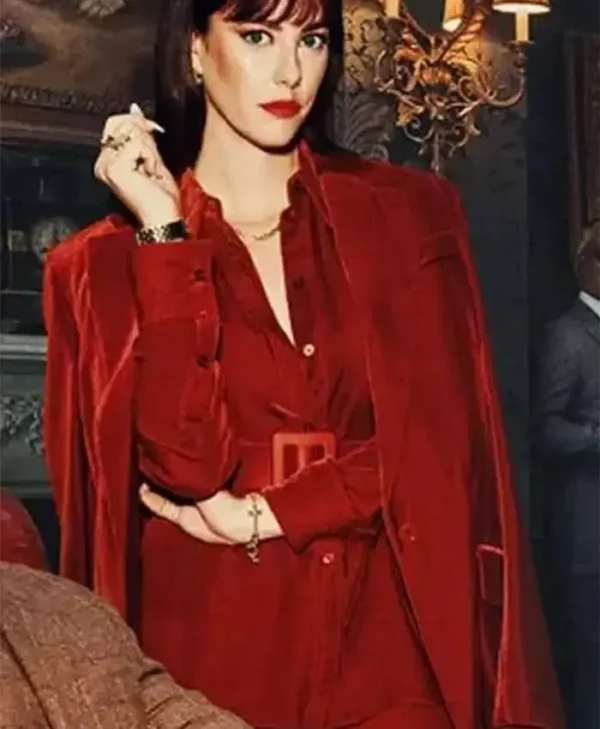 The Gentlemen Susie Glass Red Velvet Blazer