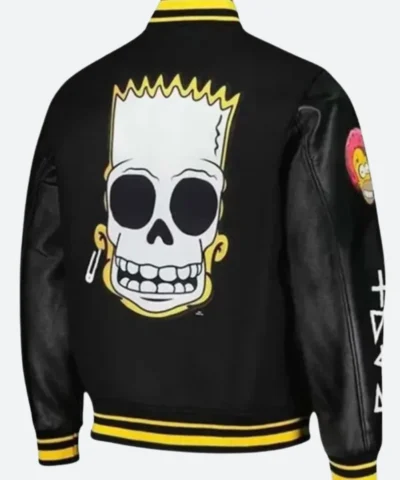The Simpsons X Born To Annoy Varsity Jacket Back Image