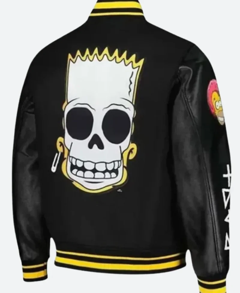 The Simpsons X Born To Annoy Varsity Jacket Back Image