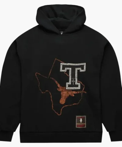 Travis Scott Texas Longhorns Overlap Black Hoodie