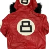 Unisex 8 Ball Multiple Colors Bomber Hooded Leather Jacket Available For Sale 510x637