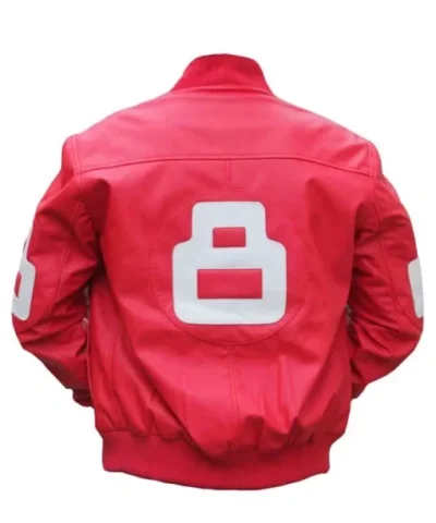 Unisex 8 Ball Pink Bomber Leather Jacket 510x638