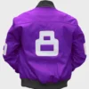 Unisex 8 Ball Purple Bomber Leather Jacket 510x638