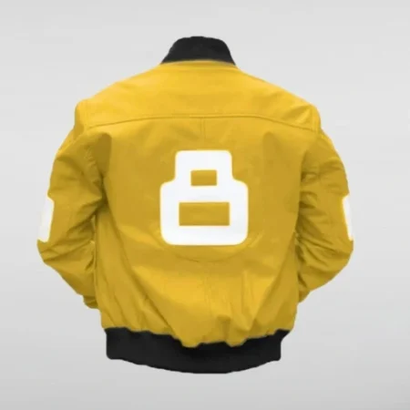 Unisex 8 Ball Yellow Bomber Jacket