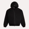 Unisex Kith Fear of God Black Fleece Zip Up Hoodie Front View 510x510