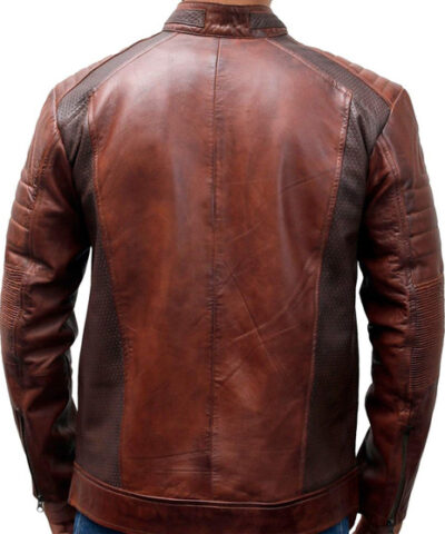 Vintage Cafe Racer Jacket Brown Riding Biker Leather 1 55627