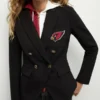 Women Arizonal Cardinals Black Blazer Front 600x680