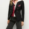 Women Arizonal Cardinals Black Blazer Side Look 600x680