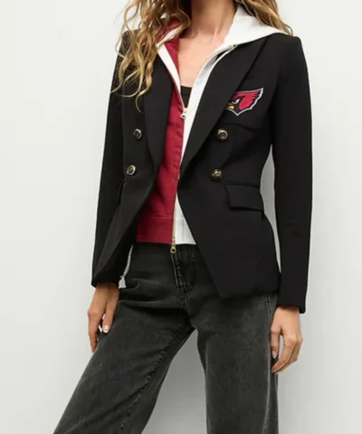 Women Arizonal Cardinals Black Blazer Side Look 600x680