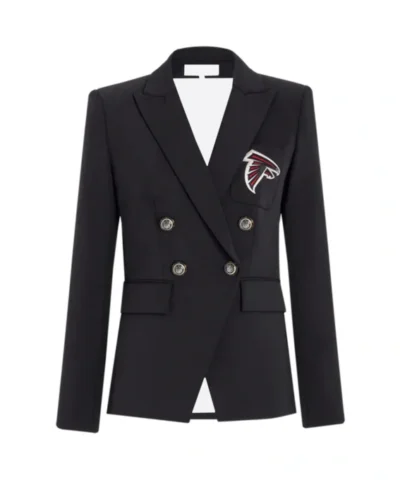 Women Atlanta Falcons Black Blazer 600x680