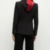 Women Atlanta Falcons Black Blazer Back 600x680