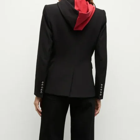 Women Atlanta Falcons Black Blazer Back