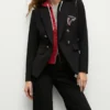 Women Atlanta Falcons Black Blazer on Sale 600x680