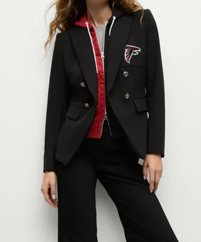 Women Atlanta Falcons Black Blazer on Sale 600x680