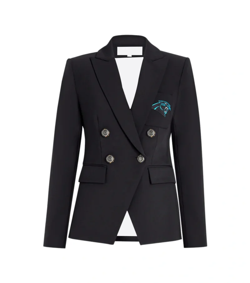 Women Carolina Panthers Black Blazer