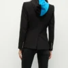 Women Carolina Panthers Black Blazer Back 600x680