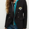 Women Jacksonville Jaguars Black Blazer Front