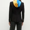 Women Los Angeles Chargers Black Blazer Back 600x680
