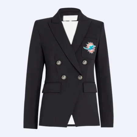 Women Miami Dolphins Black Blazer