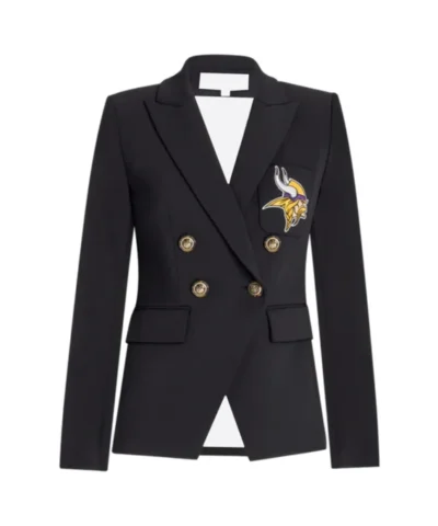 Women Minnesota Vikings Black Blazer 600x680