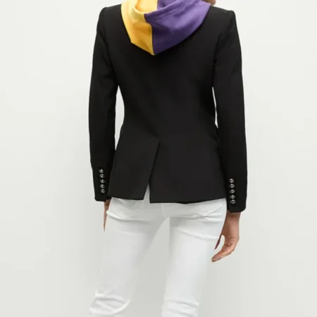 Women Minnesota Vikings Black Blazer Back