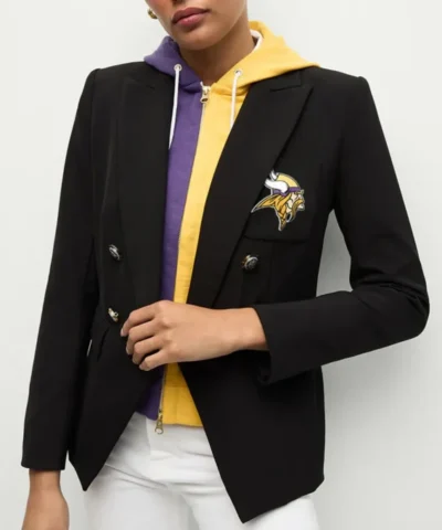 Women Minnesota Vikings Black Blazer on Sale 600x680