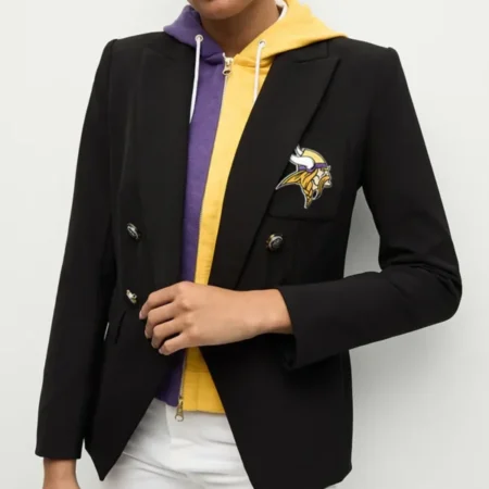 Women Minnesota Vikings Black Blazer on Sale