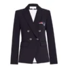 Women New England Patriots Black Blazer 600x680