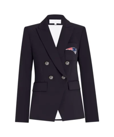 Women New England Patriots Black Blazer 600x680