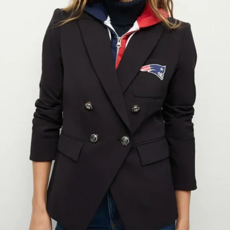 Women New England Patriots Black Blazer on Sale