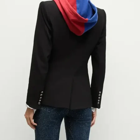 Women New York Giants Black Blazer Back