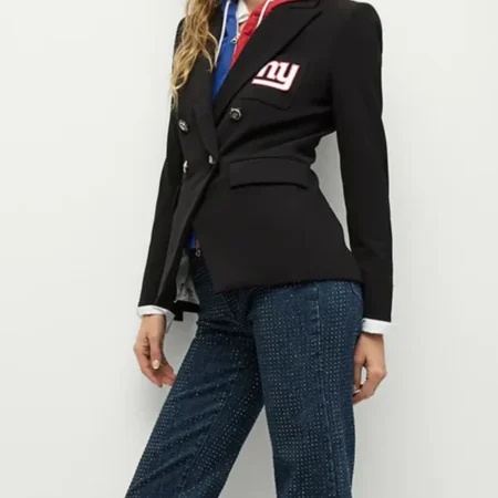 Women New York Giants Black Blazer Side Look
