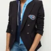Women Tennessee Titans Black Blazer Front 600x680