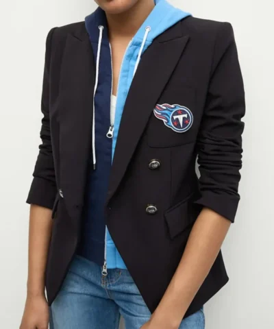 Women Tennessee Titans Black Blazer Front 600x680