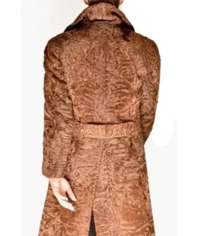 Womens Swakara Persian Lamb Fur Fox Mink Fur Collar Long Trench Coat.webp