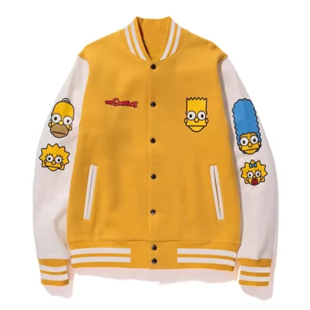 bape simpsons varsity jacket