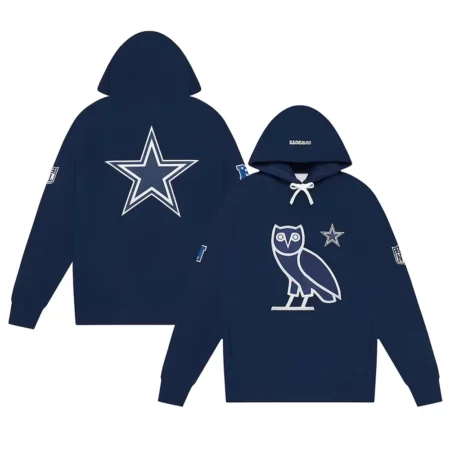 dallas cowboys ovo navy fleece hoodie
