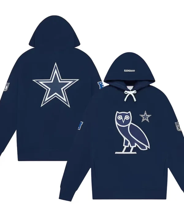 dallas cowboys ovo navy fleece hoodie