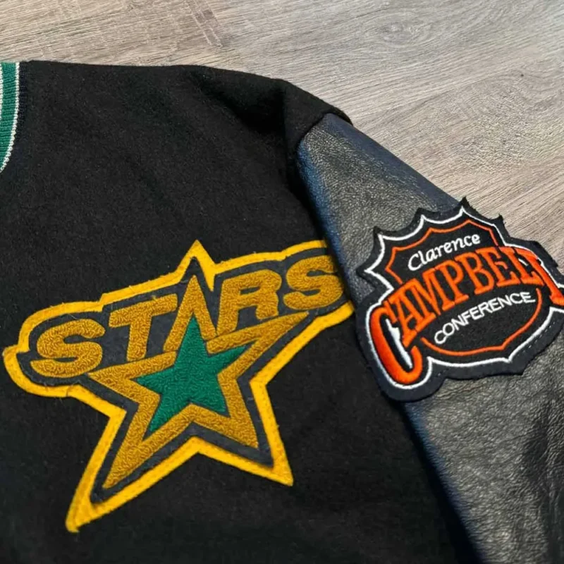 dallas stars 90s black jacket