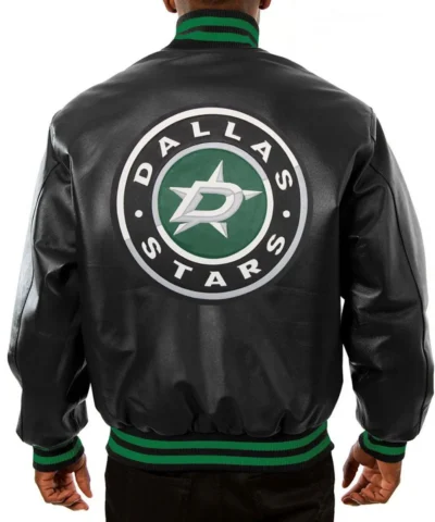dallas stars varsity black leather jacket scaled