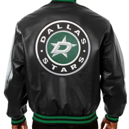 dallas stars varsity black leather jacket scaled